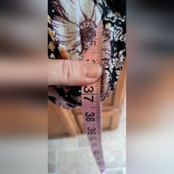 Ladies Maeve Hi-Low Tea Time Floral Black Button Up Small By Anthropologie - Picture 7 of 8